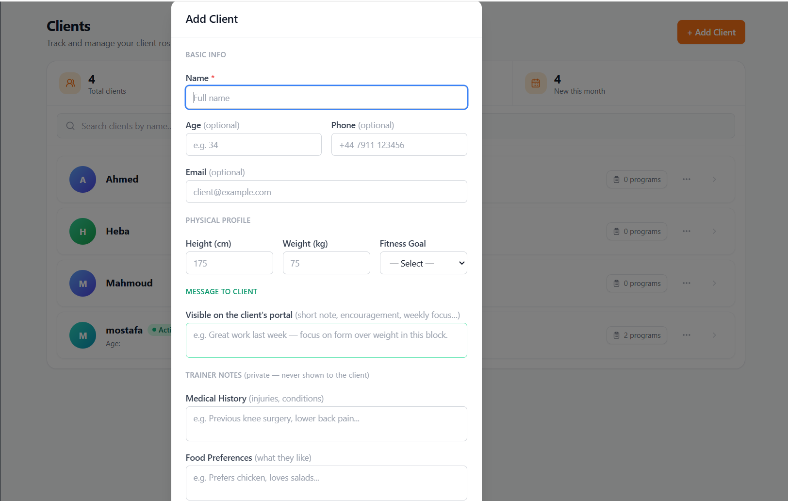 Full Range Lab — All your clients, in one workspace